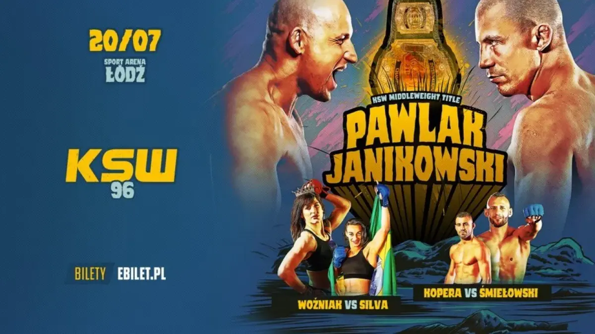 KSW 96: Pawlak vs. Janikowski. Zapowiedź gali, karta walk, typy bukmacherów i transmisja na żywo (20.07.2024)