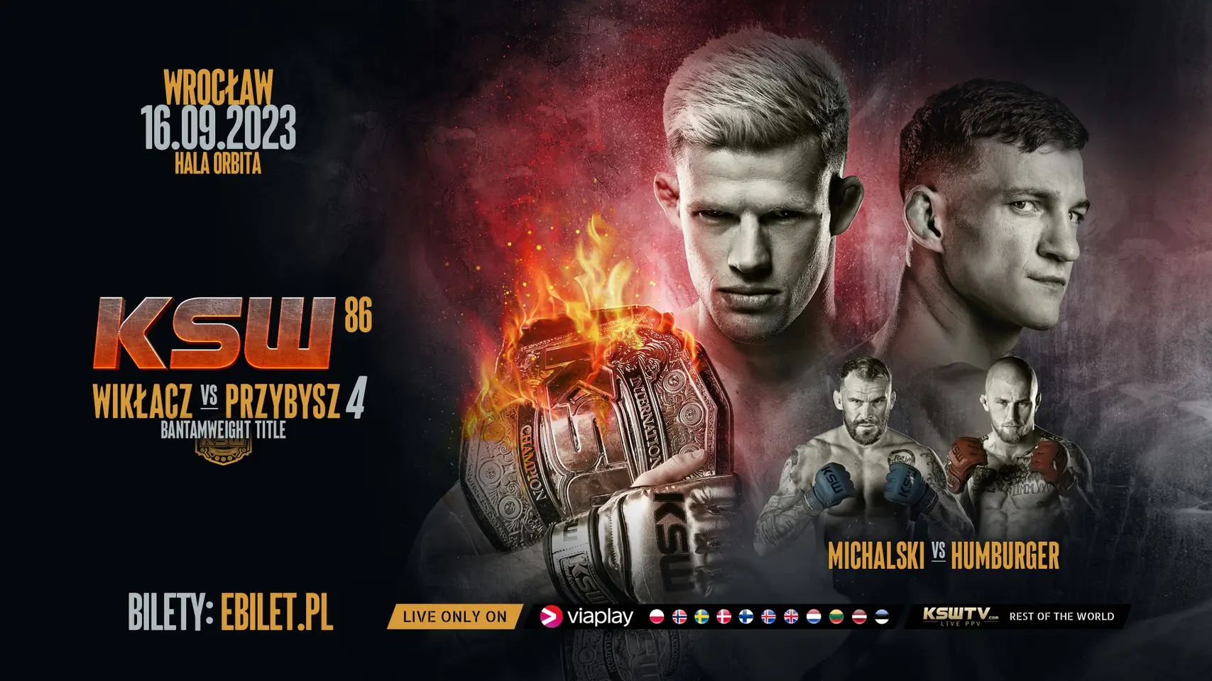 KSW 86: Wikłacz vs. Przybysz 4. Zapowiedź gali, karta walk, kursy bukmacherskie i transmisja live (16.09.2023)