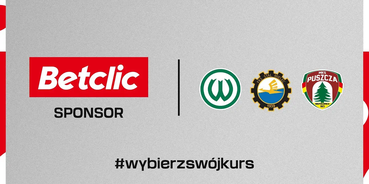 Bukmacher Betclic został sponsorem Stali Mielec, Warty Poznań i Puszczy Niepołomice