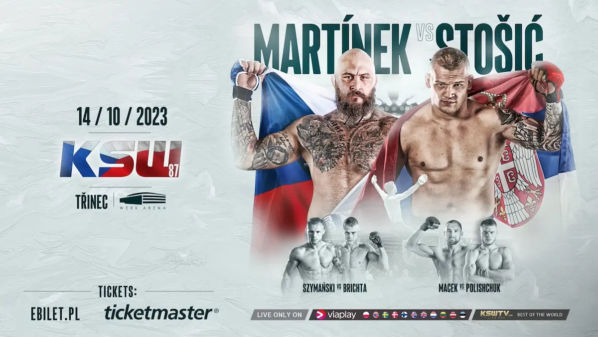 KSW 87: Martínek vs. Stošić. Zapowiedź gali, karta walk, typy bukmacherów i transmisja na żywo (14.10.2023)