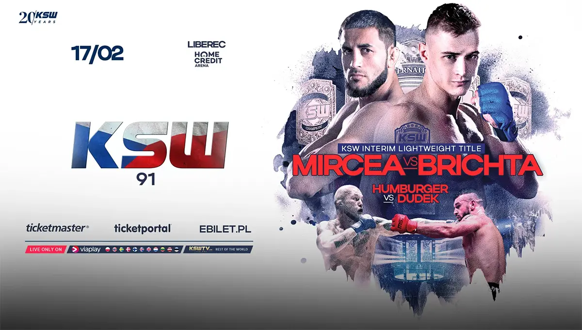 KSW 91: Mircea vs. Brichta. Zapowiedź gali, karta walk, typy bukmacherów i transmisja na żywo (17.02.2024)