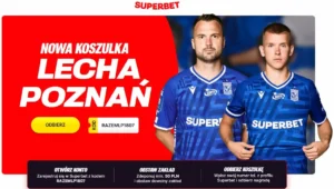 Postaw zakład za 50 zł i zgarnij koszulkę Lecha Poznań. Superbet i Żabka łączą siły