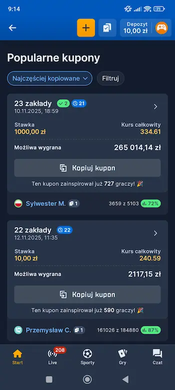 Strefa Inspiracji STS kopiowanie kuponów